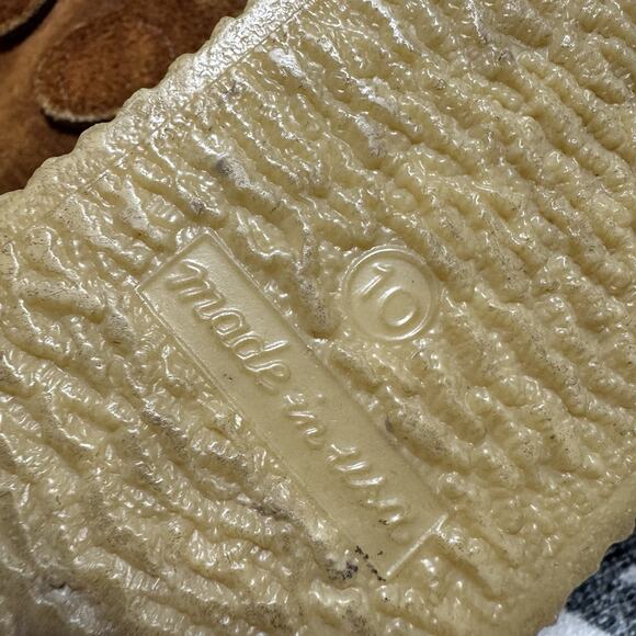 VTG 70s Winter Boots Brown Suede Shearling Lace Up Size 10 Apres Ski Made in USA - Picture 9 of 9